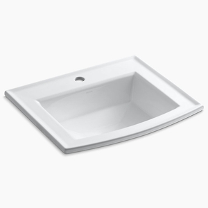K2356-1-0 Archer Self Rimming Bathroom Sink - White K2356-1-0 Archer Self Rimming Bathroom Sink - White