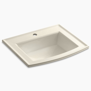 K2356-1-47 Archer Self Rimming Bathroom Sink - Almond K2356-1-47 Archer Self Rimming Bathroom Sink - Almond