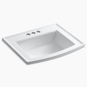 K2356-4-0 Archer Self Rimming Bathroom Sink - White K2356-4-0 Archer Self Rimming Bathroom Sink - White