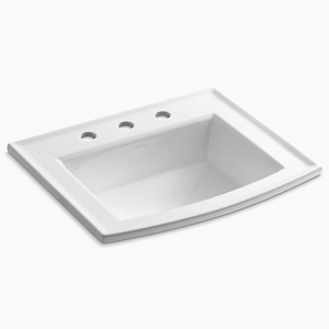 K2356-8-0 Archer Self Rimming Bathroom Sink - White K2356-8-0 Archer Self Rimming Bathroom Sink - White