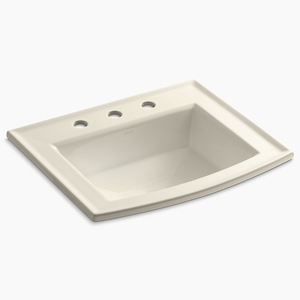 K2356-8-47 Archer Self Rimming Bathroom Sink - Almond K2356-8-47 Archer Self Rimming Bathroom Sink - Almond