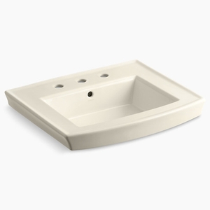 K2358-8-47 Archer Pedestal Basin Part - Almond K2358-8-47 Archer Pedestal Basin Part - Almond