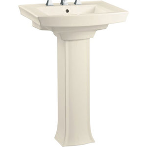 K2359-8-47 Archer Pedestal Bathroom Sink - Almond K2359-8-47 Archer Pedestal Bathroom Sink - Almond