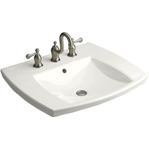 K2381-8-0 Kelston Self Rimming Bathroom Sink - White K2381-8-0 Kelston Self Rimming Bathroom Sink - White