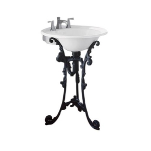 K2823P5/K28228WWH Iron Works Historic Pedestal Bathroom Sink - White K2823P5/K28228WWH Iron Works Historic Pedestal Bathroom Sink - White