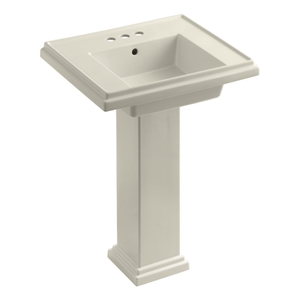 K2844-4-47 Tresham Pedestal Bathroom Sink - Almond K2844-4-47 Tresham Pedestal Bathroom Sink - Almond