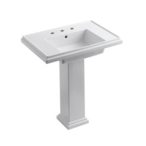 K2845-8-0 Tresham Pedestal Bathroom Sink - White K2845-8-0 Tresham Pedestal Bathroom Sink - White