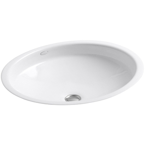 K2874-0 Canvas Undermount Style Bathroom Sink - White K2874-0 Canvas Undermount Style Bathroom Sink - White