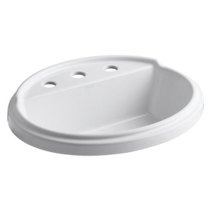 K2992-4-0 Tresham Self Rimming Bathroom Sink - White K2992-4-0 Tresham Self Rimming Bathroom Sink - White