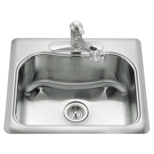 K3362-1-NA Staccato Stainless Steel Single Bowl Kitchen Sink - Stainless Steel K3362-1-NA Staccato Stainless Steel Single Bowl Kitchen Sink - Stainless Steel