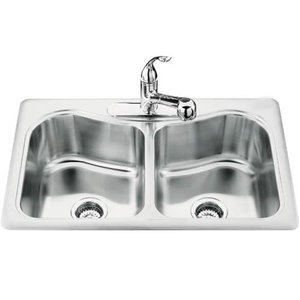 K3369-3-NA Staccato Stainless Steel Double Bowl Kitchen Sink - Stainless Steel K3369-3-NA Staccato Stainless Steel Double Bowl Kitchen Sink - Stainless Steel