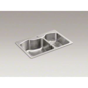 K3844-1-NA Octave Stainless Steel Double Bowl Kitchen Sink - Stainless Steel K3844-1-NA Octave Stainless Steel Double Bowl Kitchen Sink - Stainless Steel