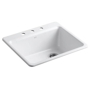 K5872-3A1-0 Riverby White/Color Single Bowl Kitchen Sink - White K5872-3A1-0 Riverby White/Color Single Bowl Kitchen Sink - White