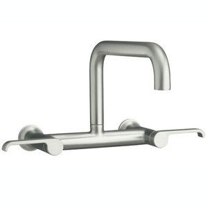 K6127-4-VS Torq Wall Mount Kitchen Faucet - Vibrant Stainless K6127-4-VS Torq Wall Mount Kitchen Faucet - Vibrant Stainless
