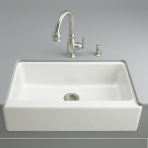 K6546-4U-0 Dickinson Apron Front / Specialty Sink Kitchen Sink - White K6546-4U-0 Dickinson Apron Front / Specialty Sink Kitchen Sink - White