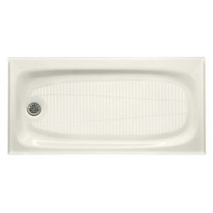 K9053-96 Salient Single Threshold 48'' and Larger Shower Base - Biscuit K9053-96 Salient Single Threshold 48'' and Larger Shower Base - Biscuit