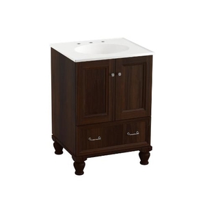 K99514-LG-1WD Damask Up to 24" Bathroom Vanity - Ramie Walnut K99514-LG-1WD Damask Up to 24" Bathroom Vanity - Ramie Walnut