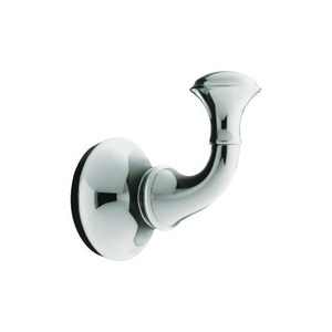 K11275-CP Forte Traditional Robe Hook Bathroom Accessory - Polished Chrome K11275-CP Forte Traditional Robe Hook Bathroom Accessory - Polished Chrome