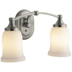 K11422-BN Bancroft 2 Bulb Bathroom Lighting - Vibrant Brushed Nickel K11422-BN Bancroft 2 Bulb Bathroom Lighting - Vibrant Brushed Nickel