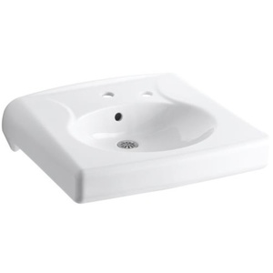 K1997-1R-0 Brenham Wall Hung Bathroom Sink - White K1997-1R-0 Brenham Wall Hung Bathroom Sink - White