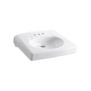 K1997-4N-0 Brenham Wall Hung Bathroom Sink - White K1997-4N-0 Brenham Wall Hung Bathroom Sink - White