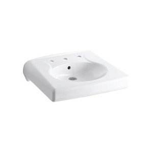 K1997-8-0 Brenham Wall Hung Bathroom Sink - White K1997-8-0 Brenham Wall Hung Bathroom Sink - White