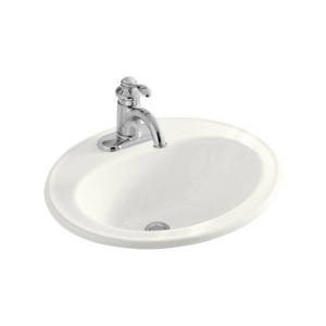 K2196-1K-0 Pennington Self Rimming Bathroom Sink - White K2196-1K-0 Pennington Self Rimming Bathroom Sink - White