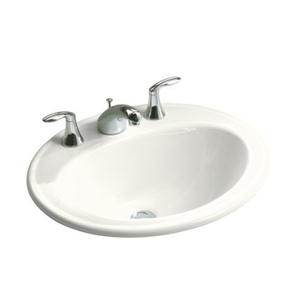 K2196-8K-0 Pennington Self Rimming Bathroom Sink - White K2196-8K-0 Pennington Self Rimming Bathroom Sink - White