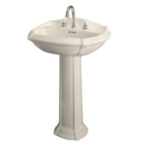 K2221-4-47 Portrait Pedestal Bathroom Sink - Almond K2221-4-47 Portrait Pedestal Bathroom Sink - Almond