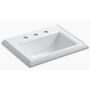 K2241-8-0 Memoirs Self Rimming Bathroom Sink - White K2241-8-0 Memoirs Self Rimming Bathroom Sink - White