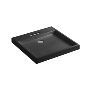 K2314-4-7 Purist Wading Pool Console Bathroom Sink - Black K2314-4-7 Purist Wading Pool Console Bathroom Sink - Black