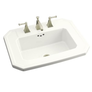 K2325-1-0 Kathryn Self Rimming Bathroom Sink - White K2325-1-0 Kathryn Self Rimming Bathroom Sink - White
