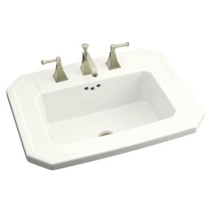 K2325-4-0 Kathryn Self Rimming Bathroom Sink - White K2325-4-0 Kathryn Self Rimming Bathroom Sink - White