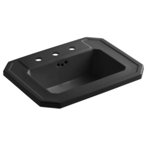 K2325-8-7 Kathryn Self Rimming Bathroom Sink - Black K2325-8-7 Kathryn Self Rimming Bathroom Sink - Black