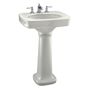 K2338-1-0 Bancroft Pedestal Bathroom Sink - White K2338-1-0 Bancroft Pedestal Bathroom Sink - White