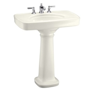 K2347-4-96 Bancroft Pedestal Bathroom Sink - Biscuit K2347-4-96 Bancroft Pedestal Bathroom Sink - Biscuit