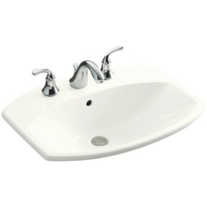 K2351-8-0 Cimarron Self Rimming Bathroom Sink - White K2351-8-0 Cimarron Self Rimming Bathroom Sink - White