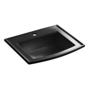 K2356-1-7 Archer Self Rimming Bathroom Sink - Black K2356-1-7 Archer Self Rimming Bathroom Sink - Black