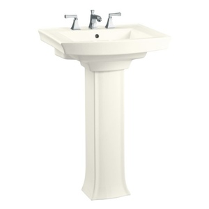 K2359-4-96 Archer Pedestal Bathroom Sink - Biscuit K2359-4-96 Archer Pedestal Bathroom Sink - Biscuit