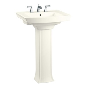 K2359-8-96 Archer Pedestal Bathroom Sink - Biscuit K2359-8-96 Archer Pedestal Bathroom Sink - Biscuit