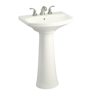 K2362-4-0 Cimarron Pedestal Bathroom Sink - White K2362-4-0 Cimarron Pedestal Bathroom Sink - White
