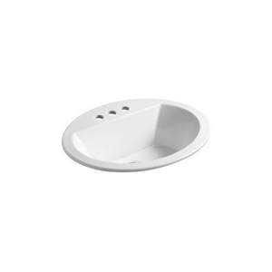 K2699-4-0 Bryant Self Rimming Bathroom Sink - White K2699-4-0 Bryant Self Rimming Bathroom Sink - White