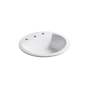 K2714-8-0 Bryant Self Rimming Bathroom Sink - White K2714-8-0 Bryant Self Rimming Bathroom Sink - White