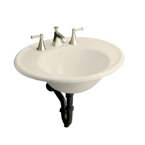 K2822-1A-47 Iron Works Wall Hung Bathroom Sink - Almond K2822-1A-47 Iron Works Wall Hung Bathroom Sink - Almond