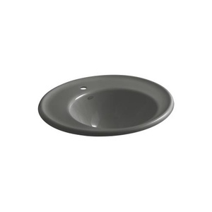 K2822-1S-58 Iron Works Wall Hung Bathroom Sink - Thunder Grey K2822-1S-58 Iron Works Wall Hung Bathroom Sink - Thunder Grey
