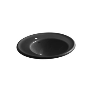 K2822-1S-7 Iron Works Wall Hung Bathroom Sink - Black K2822-1S-7 Iron Works Wall Hung Bathroom Sink - Black