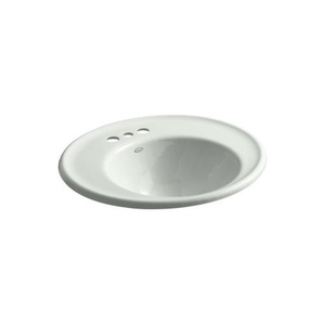 K2822-4B-FF Iron Works Wall Hung Bathroom Sink - Sea Salt K2822-4B-FF Iron Works Wall Hung Bathroom Sink - Sea Salt