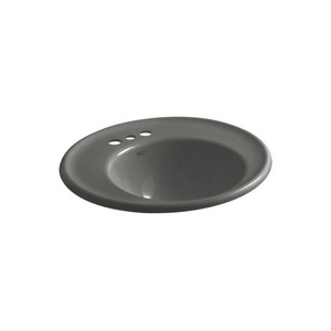K2822-4S-58 Iron Works Wall Hung Bathroom Sink - Thunder Grey K2822-4S-58 Iron Works Wall Hung Bathroom Sink - Thunder Grey