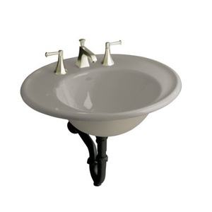 K2822-4S-K4 Iron Works Wall Hung Bathroom Sink - Cashmere K2822-4S-K4 Iron Works Wall Hung Bathroom Sink - Cashmere