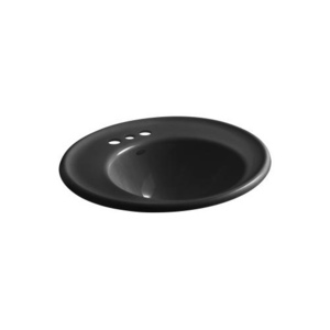 K2822-4W-7 Iron Works Wall Hung Bathroom Sink - Black K2822-4W-7 Iron Works Wall Hung Bathroom Sink - Black